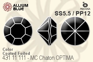 Preciosa MC Chaton OPTIMA (431 11 111) SS5.5 / PP12 - Color (Coated) With Golden Foiling - Click Image to Close