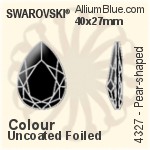 施華洛世奇 Divine Rock Flat 花式石 (4787) 27x19mm - Colour (Uncoated) With Platinum Foiling