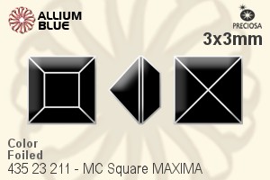 PRECIOSA Square MXM 3x3 sapphire DF