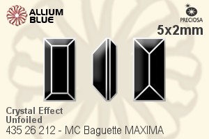 Preciosa MC Baguette Fancy Stone (435 26 212) 5x2mm - Crystal (Coated) - Haga Click en la Imagen para Cerrar