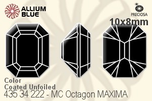 寶仕奧莎 機切Octagon MAXIMA 美飾瑪 花式石 (435 34 222) 10x8mm - 顏色（塗層） 無水銀底 - 關閉視窗 >> 可點擊圖片