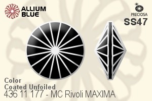Preciosa MC Rivoli MAXIMA (436 11 177) SS47 - Color (Coated) Unfoiled
