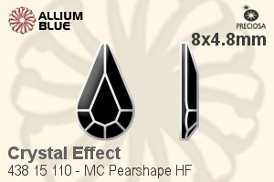 Preciosa MC Pearshape Flat-Back Hot-Fix Stone (438 15 110) 8x4.8mm - Crystal Effect - Haga Click en la Imagen para Cerrar