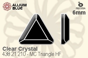 Preciosa MC Triangle Flat-Back Hot-Fix Stone (438 21 210) 6mm - Clear Crystal - Click Image to Close