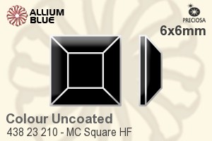 Preciosa プレシオサ MC マシーンカットSquare Flat-Back Hot-Fix Stone (438 23 210) 6x6mm - カラー