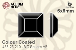 寶仕奧莎 機切正方形 Flat-Back Hot-Fix Stone (438 23 210) 6x6mm - 顏色（塗層） - 關閉視窗 >> 可點擊圖片