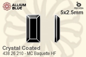 Preciosa MC Baquette Flat-Back Hot-Fix Stone (438 26 210) 5x2.5mm - Crystal (Coated) - Haga Click en la Imagen para Cerrar