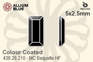 Preciosa MC Baquette Flat-Back Hot-Fix Stone (438 26 210) 5x2.5mm - Color (Coated)