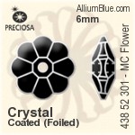 Preciosa MC Flower 301 Sew-on Stone (438 52 301) 8mm - Clear Crystal Unfoiled