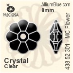 Preciosa MC Flower Sew-on Stone (438 52 301) 10mm - Clear Crystal With Silver Foiling