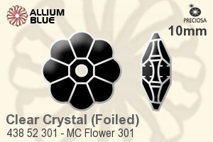 Preciosa MC Flower Sew-on Stone (438 52 301) 10mm - Clear Crystal With Silver Foiling - Haga Click en la Imagen para Cerrar