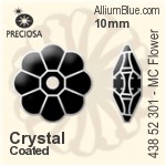 Preciosa MC Flower Sew-on Stone (438 52 301) 12mm - Clear Crystal With Silver Foiling