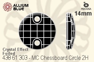 寶仕奧莎 機切棋盤圓形 2H 手縫石 (438 61 303) 14mm - 白色（鍍膜） DURA™耐用金屬箔底 - 關閉視窗 >> 可點擊圖片