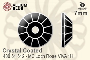 Preciosa プレシオサ MC マシーンカットLoch Rose VIVA 1H ソーオンストーン (438 61 612) 7mm - クリスタル エフェクト 裏面にホイル無し - ウインドウを閉じる