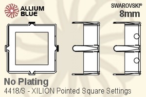 施華洛世奇XILION施亮Pointed 正方形花式石爪托 (4418/S) 8mm - 無鍍層