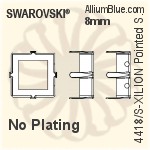 Swarovski XILION Pointed Square Settings (4418/S) 6mm - Plated