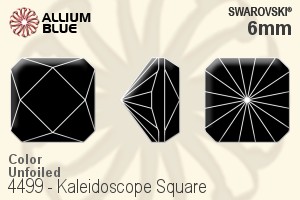 スワロフスキー Kaleidoscope Square ファンシーストーン (4499) 6mm - カラー 裏面にホイル無し - ウインドウを閉じる