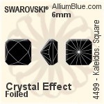 Swarovski Kaleidoscope Square Fancy Stone (4499) 10mm - Color With Platinum Foiling