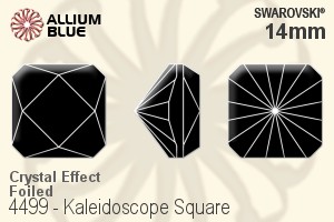 施華洛世奇 Kaleidoscope 正方形 花式石 (4499) 14mm - 白色（半塗層） 白金水銀底 - 關閉視窗 >> 可點擊圖片