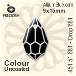 Preciosa MC Drop 681 Pendant (451 51 681) 6x10mm - Colour (Coated)