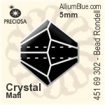 Preciosa プレシオサ MC マシーンカットビーズ Rondell (451 69 302) 3.6x4mm - カラー (Coated Surface Effect)