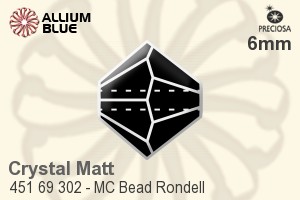 Preciosa MC Bead Rondell (451 69 302) 5.7x6mm - Crystal (Surface Effect) - Click Image to Close