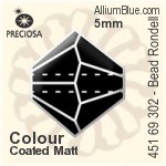 Preciosa MC Bead Rondell (451 69 302) 5mm - Crystal (Matt)