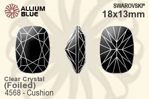 Swarovski Cushion Fancy Stone (4568) 18x13mm - Clear Crystal With Platinum Foiling