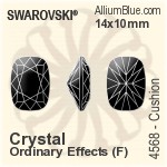 Swarovski Cushion Fancy Stone (4568) 14x10mm - Crystal Effect Unfoiled