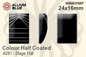Swarovski Stage Flat Fancy Stone (4581) 24x16mm - Colour (Half Coated) Unfoiled - Click Image to Close