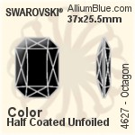 Swarovski Octagon Fancy Stone (4627) 27x18.5mm - Clear Crystal With Platinum Foiling