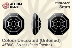 Swarovski Solaris (Partly Frosted) Fancy Stone (4678/G) 8mm - Color Unfoiled - Click Image to Close