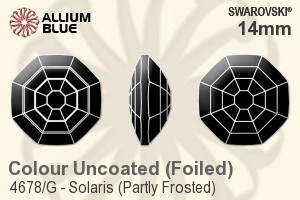 Swarovski Solaris (Partly Frosted) Fancy Stone (4678/G) 14mm - Color With Platinum Foiling - Haga Click en la Imagen para Cerrar
