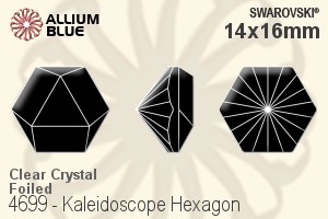 施华洛世奇 Kaleidoscope Hexagon 花式石 (4699) 14x16mm - 透明白色 白金水银底 - 关闭视窗 >> 可点击图片