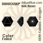 スワロフスキー Kaleidoscope Hexagon ファンシーストーン (4699) 9.4x10.8mm - カラー 裏面にホイル無し