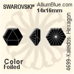 Swarovski Kaleidoscope Hexagon Fancy Stone (4699) 9.4x10.8mm - Color With Platinum Foiling