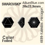 Swarovski Kaleidoscope Hexagon Fancy Stone (4699) 20x22.9mm - Color Unfoiled