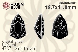 Swarovski Slim Trilliant Fancy Stone (4707) 18.7x11.8mm - Crystal Effect Unfoiled - Click Image to Close
