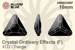 Swarovski Triangle Fancy Stone (4722) 10mm - Crystal (Ordinary Effects) With Platinum Foiling - Click Image to Close