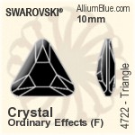 施华洛世奇 Triangle 花式石 (4722) 6mm - 透明白色 白金水银底
