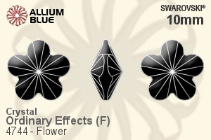 Swarovski Flower Fancy Stone (4744) 10mm - Crystal Effect With Platinum Foiling