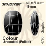 Swarovski Graphic Fancy Stone (4795) 19mm - Colour (Half Coated) Unfoiled