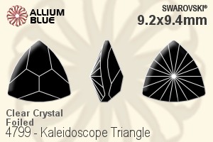 スワロフスキー Kaleidoscope Triangle ファンシーストーン (4799) 9.2x9.4mm - クリスタル 裏面プラチナフォイル - ウインドウを閉じる