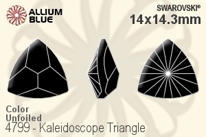 Swarovski Kaleidoscope Triangle Fancy Stone (4799) 14x14.3mm - Color Unfoiled - Click Image to Close