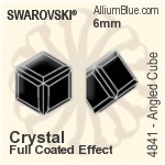 施華洛世奇 Angled Cube 花式石 (4841) 6mm - 顏色（半塗層） 無水銀底