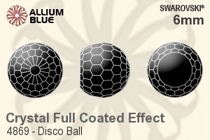 Swarovski Disco Ball Fancy Stone (4869) 6mm - Crystal Effect (Full Coated) Unfoiled