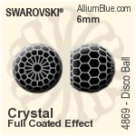 施华洛世奇 Disco Ball 花式石 (4869) 6mm - 白色（半涂层） 无水银底