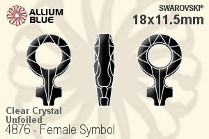 施华洛世奇 Female Symbol 花式石 (4876) 18x11.5mm - 透明白色 无水银底 - 关闭视窗 >> 可点击图片