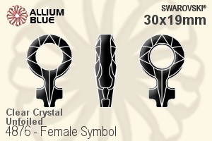 施华洛世奇 Female Symbol 花式石 (4876) 30x19mm - 透明白色 无水银底 - 关闭视窗 >> 可点击图片