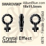 Swarovski Female Symbol Fancy Stone (4876) 30x19mm - Crystal Effect PROLAY